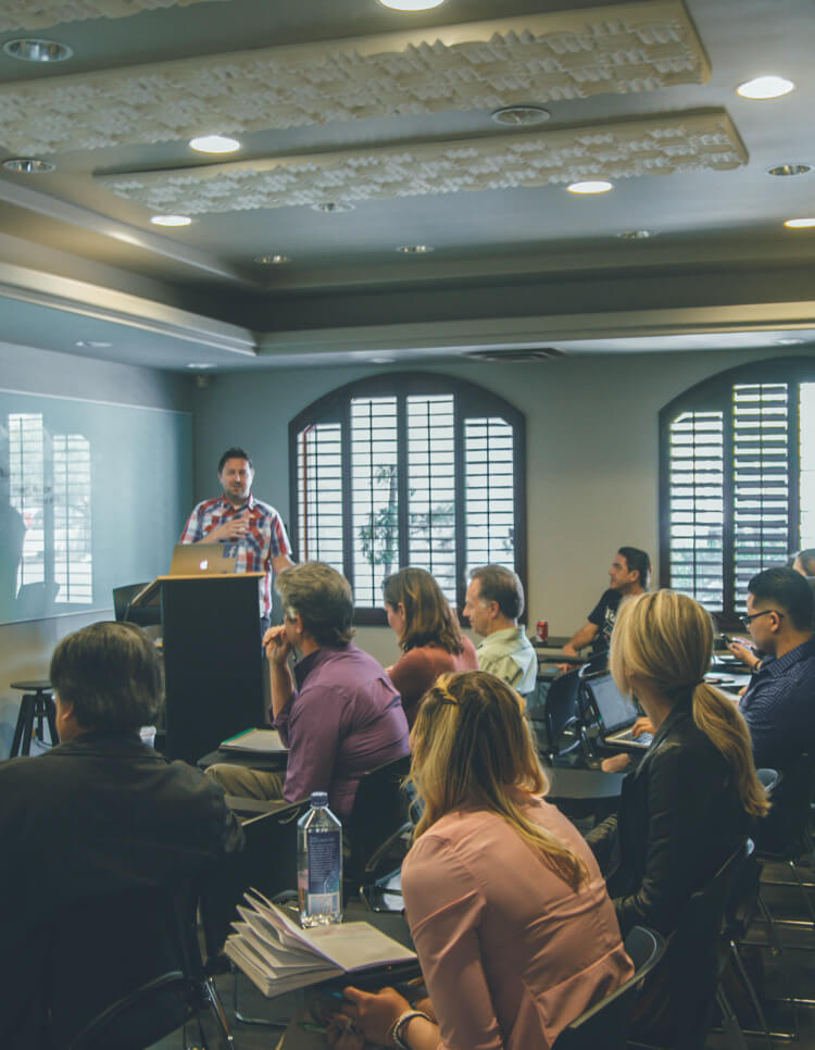 A class discussing the importance of technology